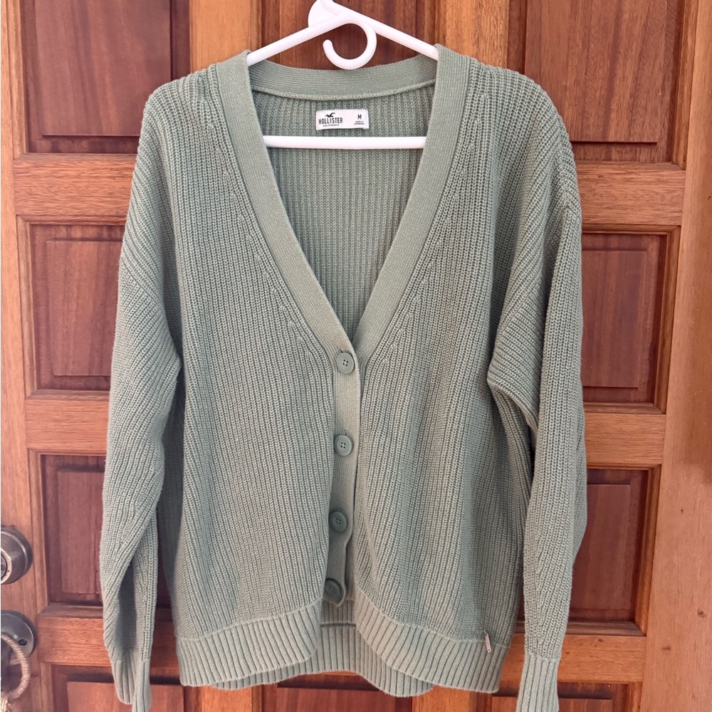 Hollister Sage Button-Up Cardigan